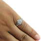 Gift For Women Solitaire Tribal Ring 925 Silver Natural Rose Quartz Y31