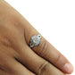 Gift For Women Solitaire Tribal Ring 925 Silver Natural Rose Quartz Y31