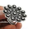 Natural Pearl 925 Silver Antique Look Oxidized Adjustable Ring For Girls Y7