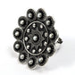 Natural Pearl 925 Silver Antique Look Oxidized Adjustable Ring For Girls Y7