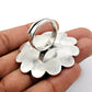 Natural Pearl 925 Silver Antique Look Oxidized Adjustable Ring For Girls Y7