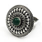 Wedding Gift For Her 925 Silver Natural Green Onyx Solitaire Adjustable Ring