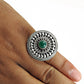 Wedding Gift For Her 925 Silver Natural Green Onyx Solitaire Adjustable Ring