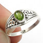 Natural Green Tourmaline Gemstone 925 Silver Cocktail Ethnic Ring For Girls A23