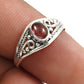Natural Pink Tourmaline 925 Silver Statement Ethnic Ring For Women F99