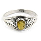 Natural Yellow Tourmaline Gemstone Solitaire Boho Ring 925 Silver For Girls S98