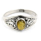 Natural Yellow Tourmaline Gemstone Solitaire Boho Ring 925 Silver For Girls S98