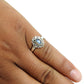 Sterling Silver Oval Natural Labradorite Tribal Solitaire Promise Ring