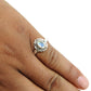 Natural Rainbow Moonstone Ethnic Ring 925 Silver Wholesale Jewelry X5