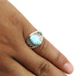 Sterling Silver Natural Larimar Vintage Bezel Statement Birthday Ring