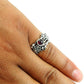Natural Garnet Gemstone Solitaire Flower Ring 925 Silver For Women T13