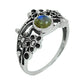 Natural Labradorite 925 Silver Cocktail Flower Ring For Girls E94