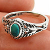 Natural Turquoise Gemstone 925 Silver Statement Ring For Girls Y15