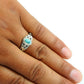 Natural Turquoise Gemstone 925 Silver Statement Ring For Girls Y15