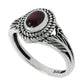 Natural Garnet Gemstone Solitaire Ring 925 Sterling Silver Jewelry U16