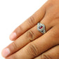 Natural Garnet Gemstone Solitaire Ring 925 Sterling Silver Jewelry U16