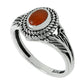 Gift For Her Natural Carnelian Statement Ring 925 Sterling Silver X16