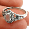 Gift For Her Natural Rose Quartz Solitaire Ring 925 Sterling Silver Y16