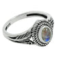 Rainbow Moonstone Gemstone Sterling Silver Bezel New Boho Cocktail Ring