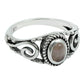 Gift For Her 925 Silver Natural Rose Quartz Cocktail Bohemian Ring C22