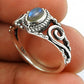 Gift For Woman 925 Silver Natural Labradorite Cocktail Tribal Ring F1