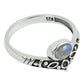 Natural Rainbow Moonstone 925 Silver Cocktail Crown Ring For Girls U10