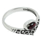 925 Silver Natural Garnet Stone Charming Crown Ring Woman Gift Jewelry A2