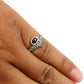925 Silver Natural Garnet Stone Charming Crown Ring Woman Gift Jewelry A2