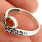 Gift For Woman Natural Carnelian Cocktail Crown Ring 925 Silver Z13