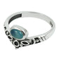 Gift For Woman 925 Silver Oval Shape Natural Chalcedony Crown Ring B11