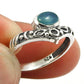Gift For Woman 925 Silver Oval Shape Natural Chalcedony Crown Ring B11