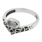 Gift For Woman Natural Rose Quartz Solitaire Crown Ring 925 Silver D11