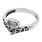 Gift For Woman Natural Rose Quartz Solitaire Crown Ring 925 Silver D11