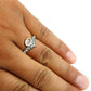 Gift For Woman Natural Rose Quartz Solitaire Crown Ring 925 Silver D11
