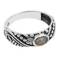 Woman Gift Band Natural Pink Rose Quartz Gemstone Ring 925 Silver B23