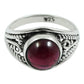 Gift For Her Natural Garnet Causal Cocktail Ring 925 Sterling Silver B2