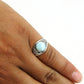 Gift For Her Natural Larimar Cocktail Vintage Ring 925 Silver B24