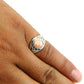 Natural Rhodochrosite Gemstone 925 Silver Statement Ring For Women S18