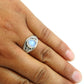 Solitaire Boho Ring 925 Silver Natural Rainbow Moonstone T18