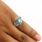 Gift For Woman 925 Silver Natural Labradorite Cocktail Boho Ring I1