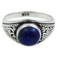Gift For Her Solid 925 Silver Natural Lapis Lazuli Cocktail Ring Z5