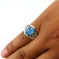 Gift For Woman Natural Chalcedony Statement Boho Ring 925 Silver K11