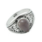 Natural Rose Quartz Gemstone Statement Boho Ring 925 Silver For Women U14