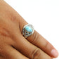 925 Silver Natural Blue Ocean Larimar Gemstone Gorgeous Cocktail Ring M6