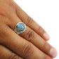 Gift For Woman Natural Labradorite Solitaire Ring 925 Silver L11