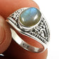 Gift For Woman 925 Silver Natural Labradorite Statement Trendy Ring W14