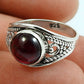 Gift For Woman 925 Silver Natural Garnet Gemstone Cocktail Ring N1