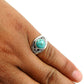 Natural Turquoise Gemstone Solitaire Boho Ring 925 Silver For Women Z19