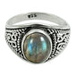 Gift For Woman 925 Silver Natural Labradorite Statement Ring Z14