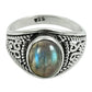 Gift For Woman 925 Silver Natural Labradorite Statement Ring Z14